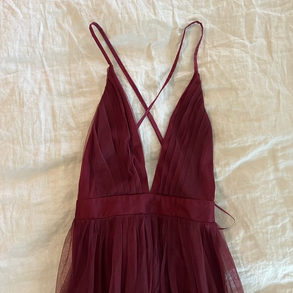 Showpo Celebrate tonight Maxi dress. Wine color. Size Small. - Picture 2 of 10